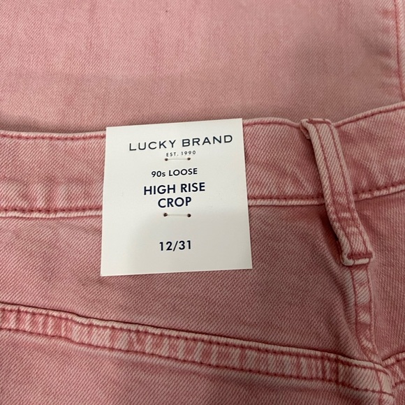 LUCKY Brand 90’s Loose High Rise Cropped Pink Button Fly - Picture 13 of 13